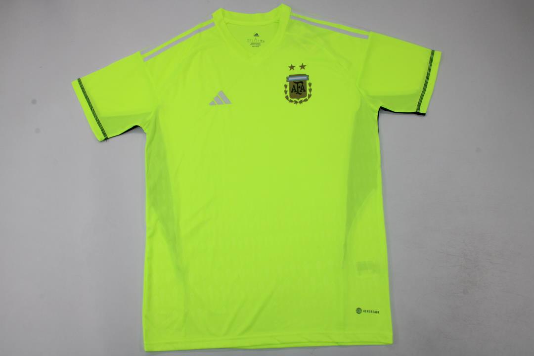 AAA Quality Argentina 2022 World Cup GK Green Soccer Jersey